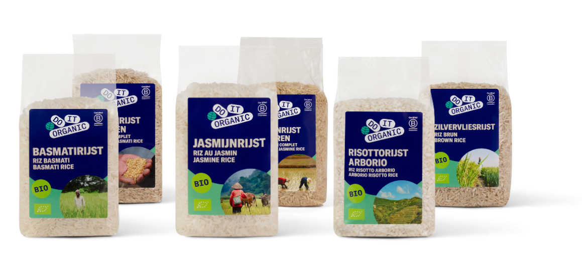 DO IT Organic rijst verpakkingen