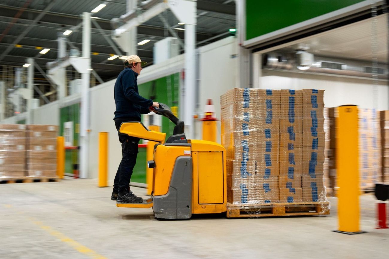 Een pallet in de EcO2-kamers