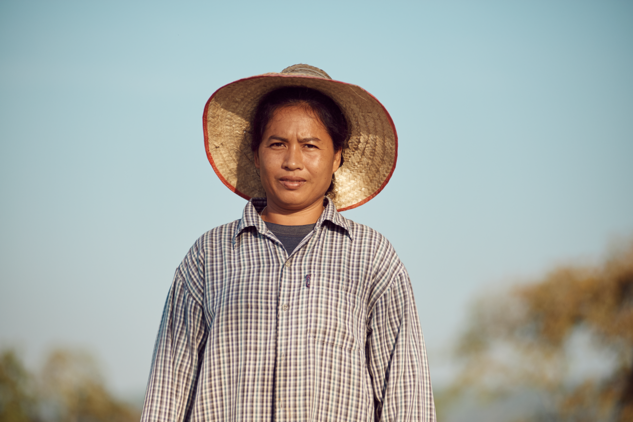 Vrouwelijke boerin in Thailand