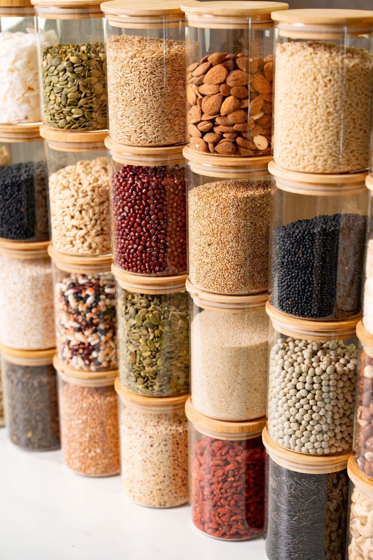 Biologische ingrediënten in potjes