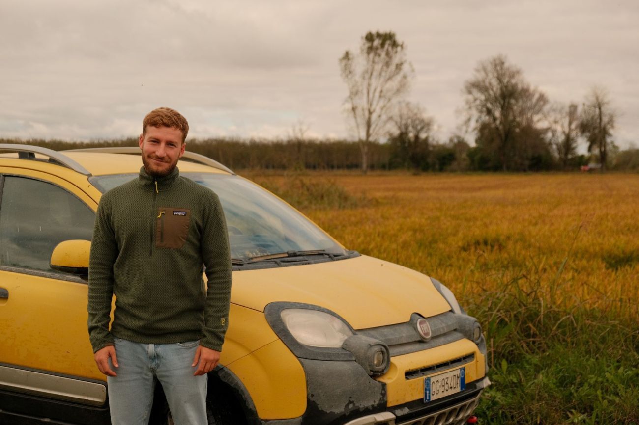 Biologische rijstboer Giuseppe